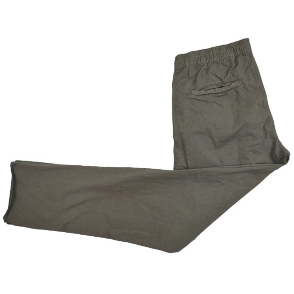 Linksoul Casual Golf Pants Drifter Lounge Flat Front Drawstring Green Cotton - Picture 6 of 9